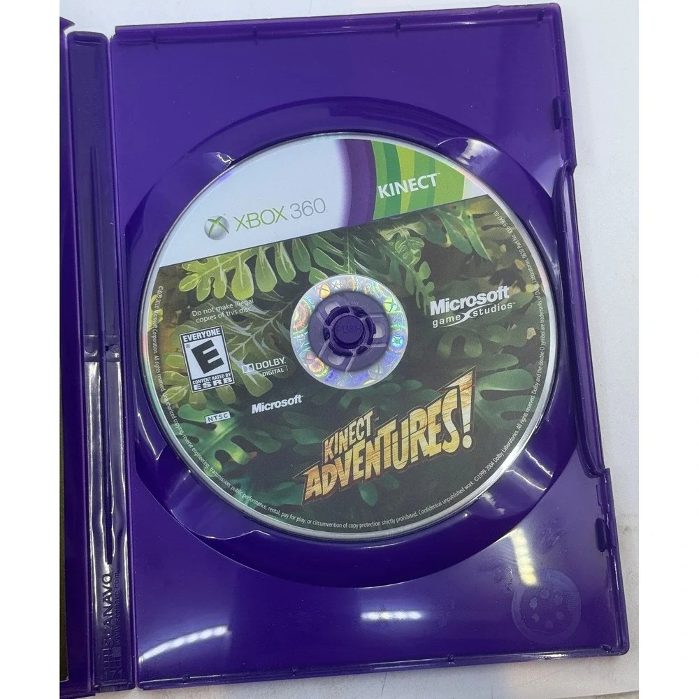 Microsoft Kinect Adventures! Xbox 360 Game with Manual NTSC Requires Sensor